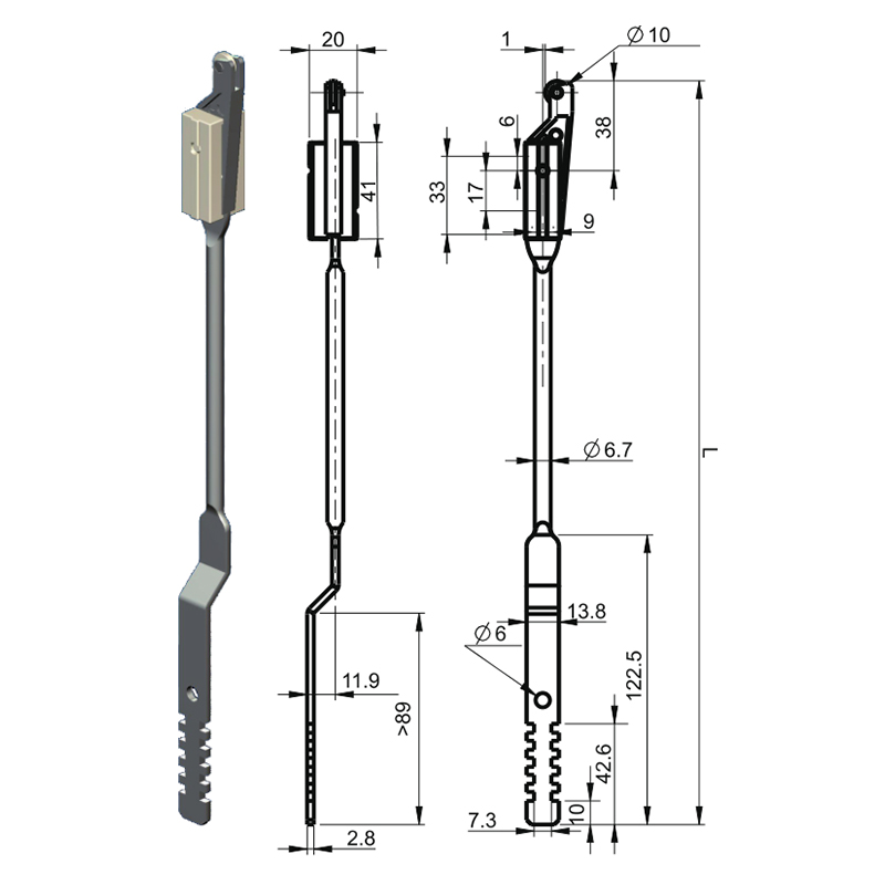 LG002-1 Connecting Rod Industrial Lock Accessories