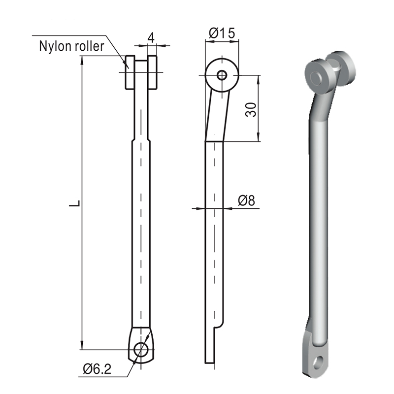 LG007-B Nylon Roller Industrial Connecting Rod Accessories