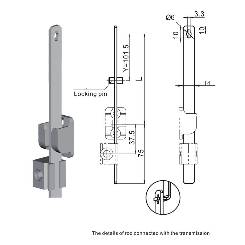 LG010 With Locking Pin Connecting Rod Accessories