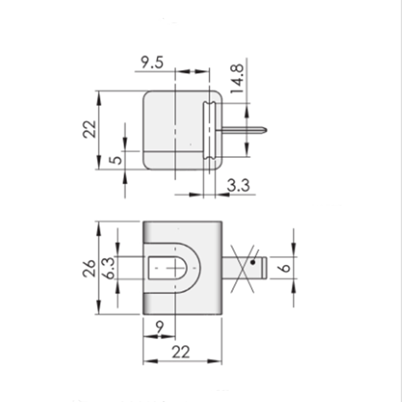 RG001-2 Black PA Guide Connecting Rod Attachment