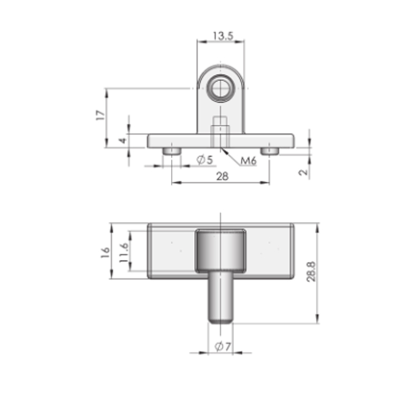 RG003-3 Galvanized ZDC Fastening Buckle Connecting Rod Attachment