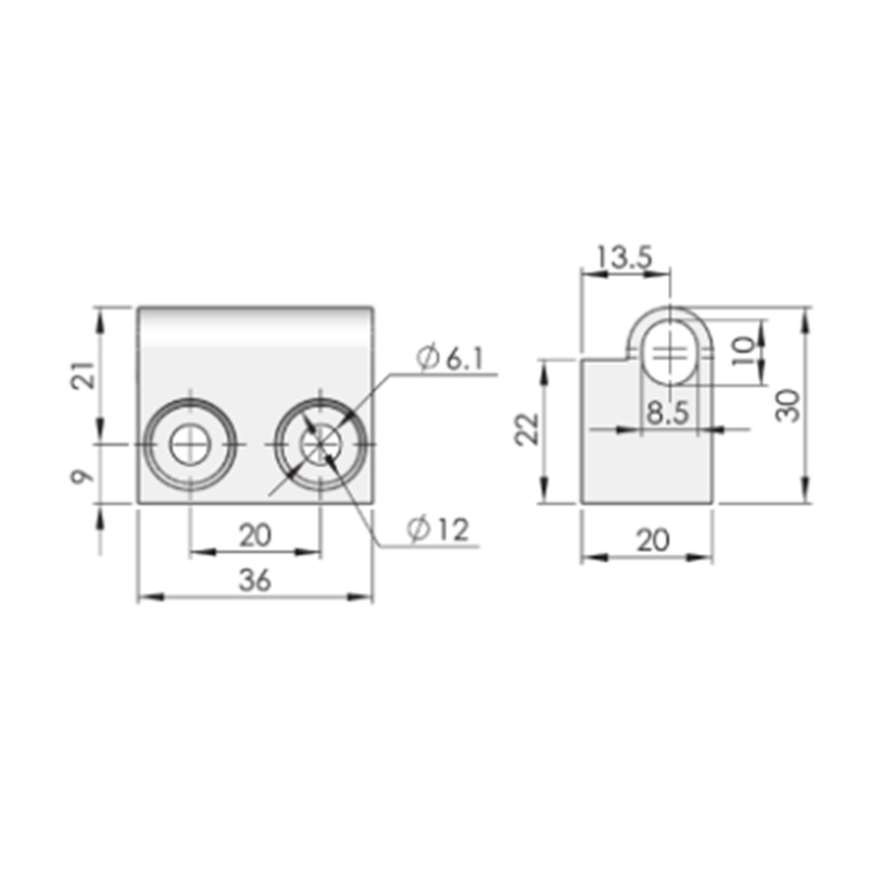 RG004-3 Black ABS Guide Connecting Rod Attachment