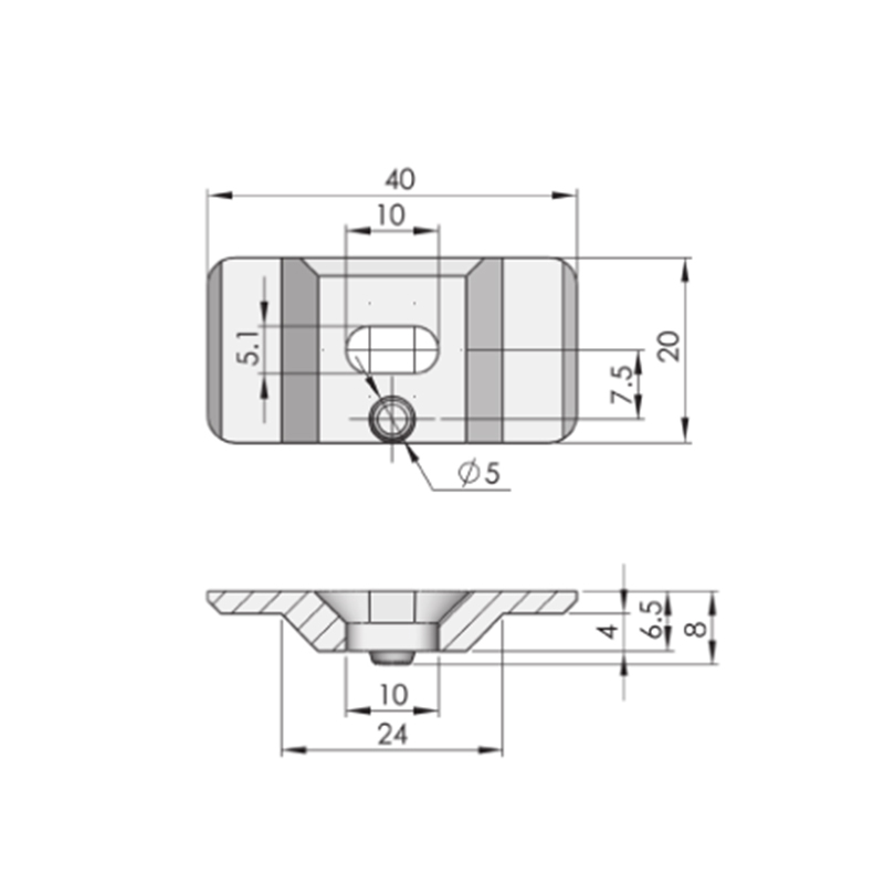 RG006-1 Galvanized ZDC Connecting Rod Connector Connecting Rod Attachment