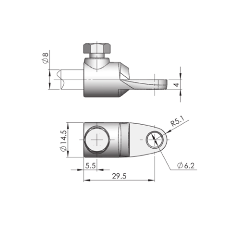 RG006-2 PA Material Guide Connecting Rod Attachment