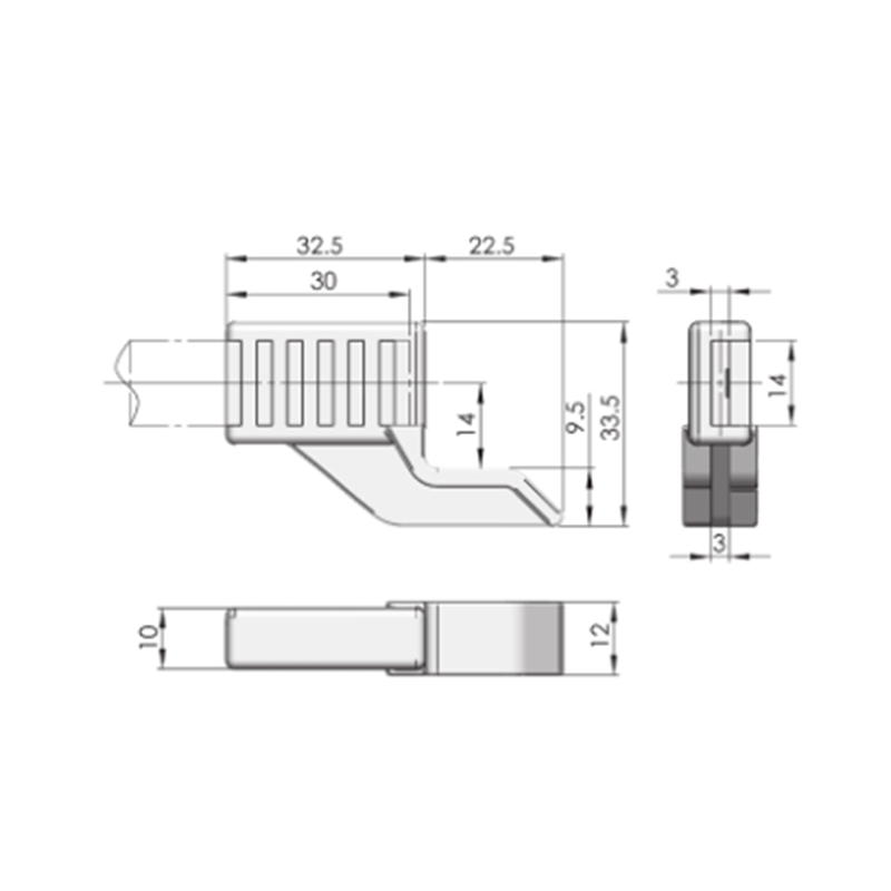 RG015 Suitable For 3×14 Flat Connecting Rod Connecting Rod Attachment